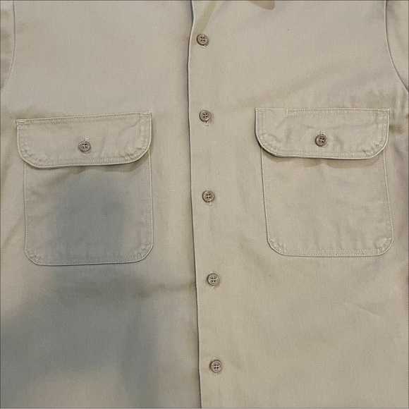 VTG | Big Mac | Cotton Tan Khaki Work Shirt - Picture 5 of 8